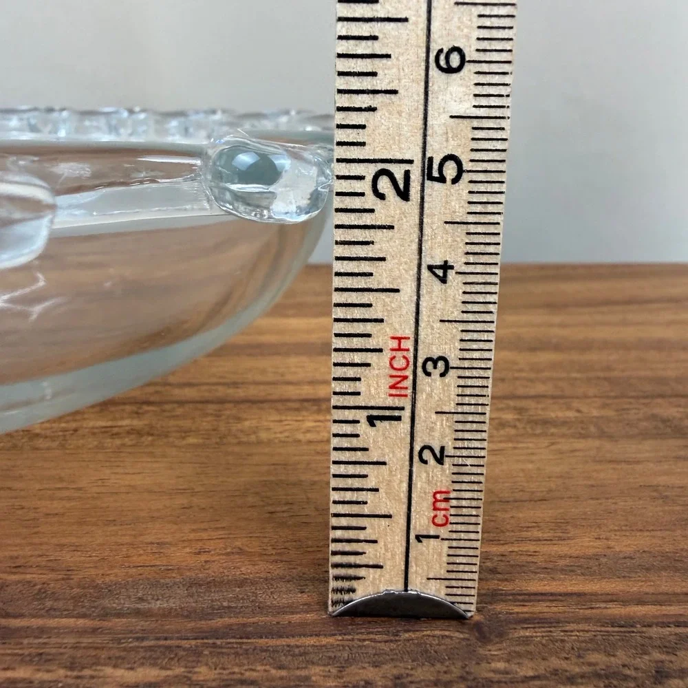 Heisey Lariat Clear Glass Oval Bowl Looped Edge Vintage Centerpiece Dish 1506